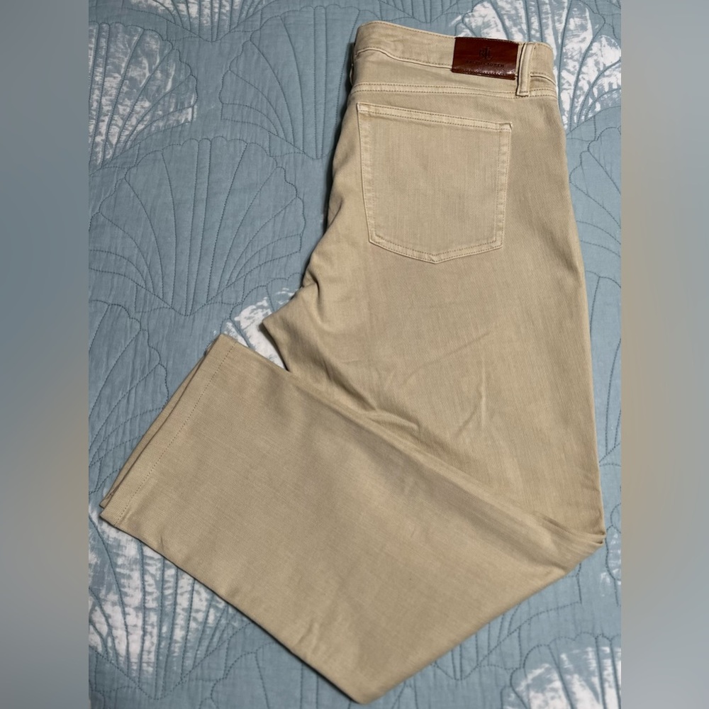 Ralph Lauren Cream Straight Leg Jeans